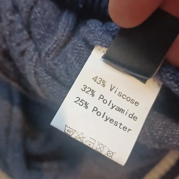 MICAS Navy Blue Soft Stretch Cable Knit Cardigan & Mini Skirt Set XL - Picture 5 of 6